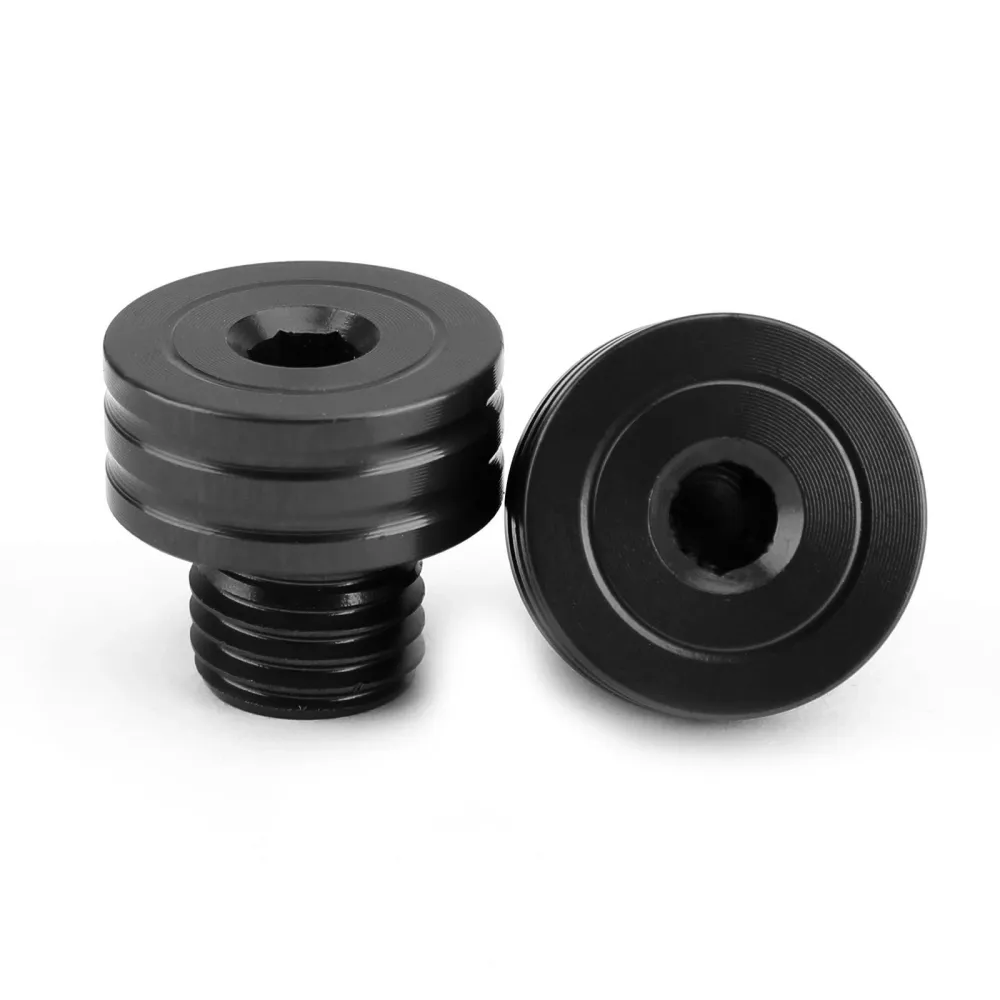 Par de tornillos M10x1.25mm para espejo de motocicleta, tornillos negros NMAX 150 TMAX 530 para Yamaha NMAX 125/150 2015-2019