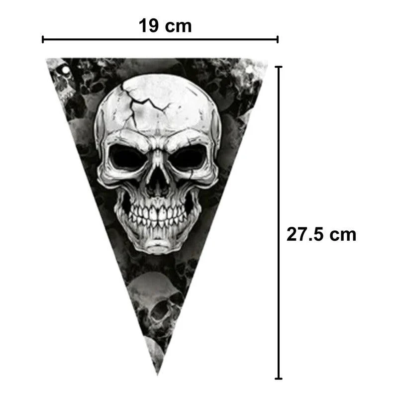Banderines Calavera 2.6 Metros Halloween Party Express