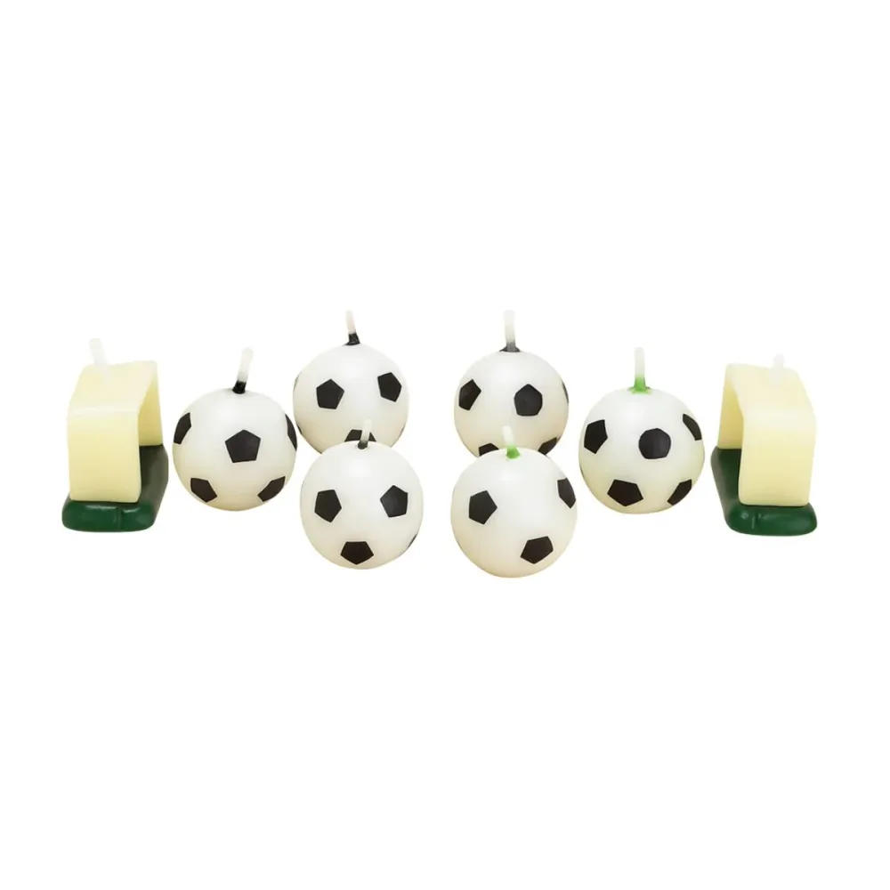 Velas Fútbol Arcos y Pelotas 8pzas Party Express