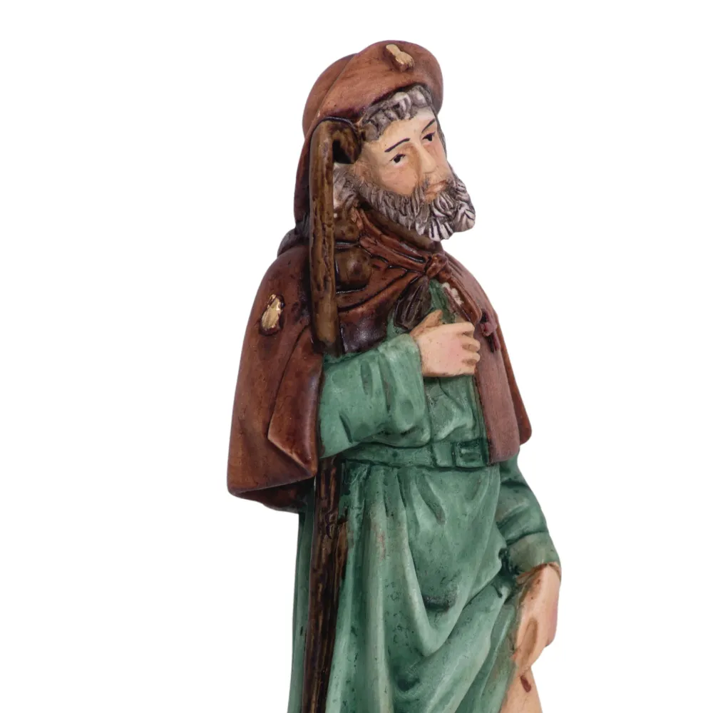 Estatua de resina y mármol de San Roque Pasquini