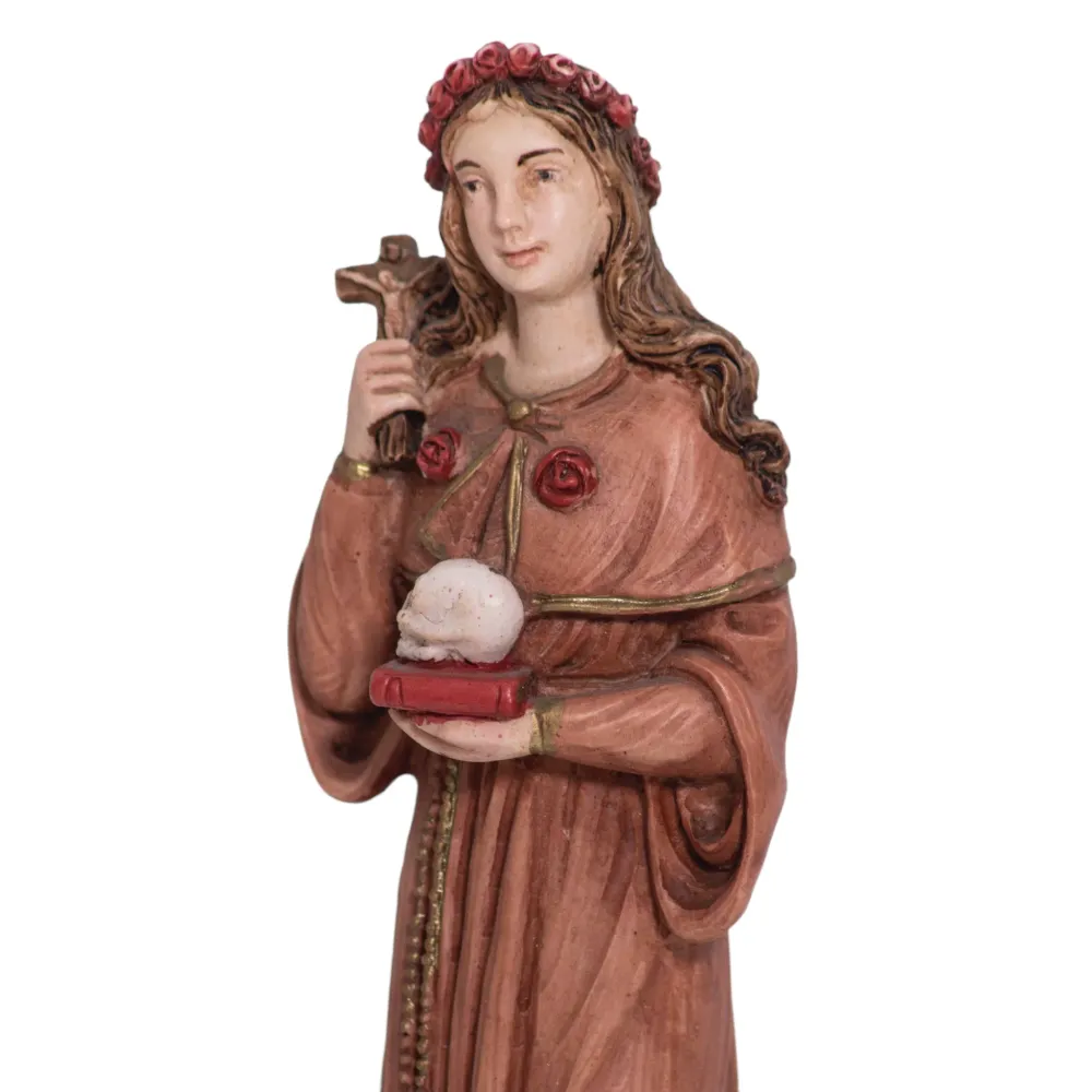 Estatua de Santa Rosalí en resina y mármol Pasquini