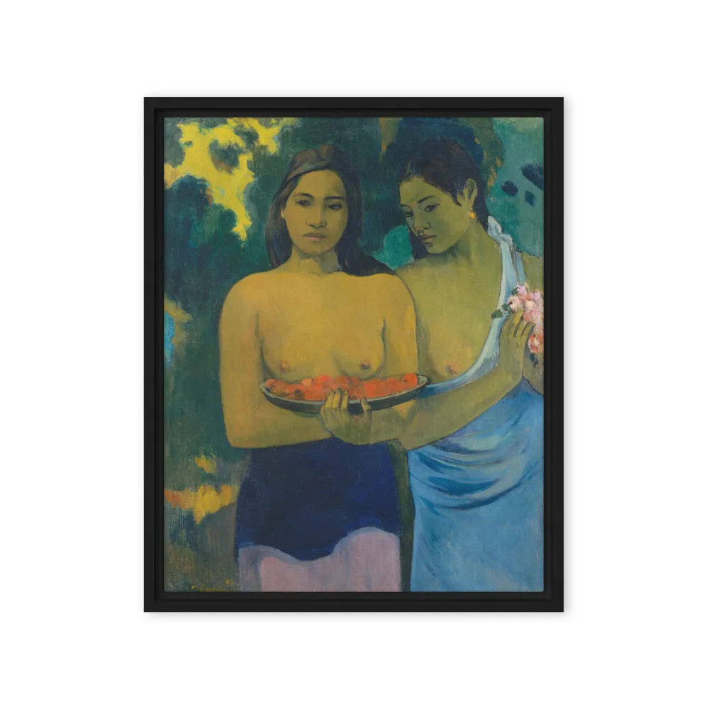 Lienzo - Paul Gauguin, Mujeres tahitianas en la playa