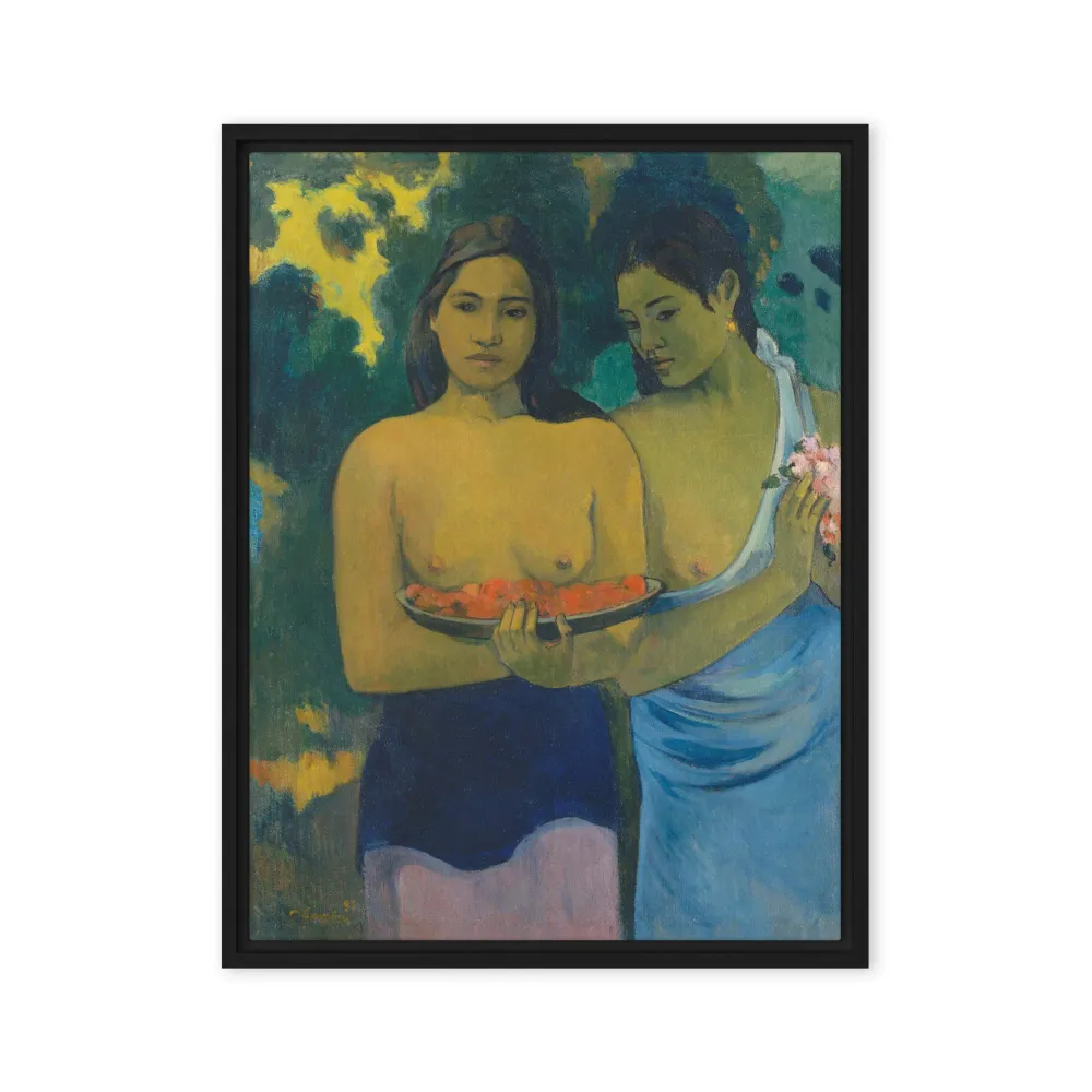 Lienzo - Paul Gauguin, Mujeres tahitianas en la playa