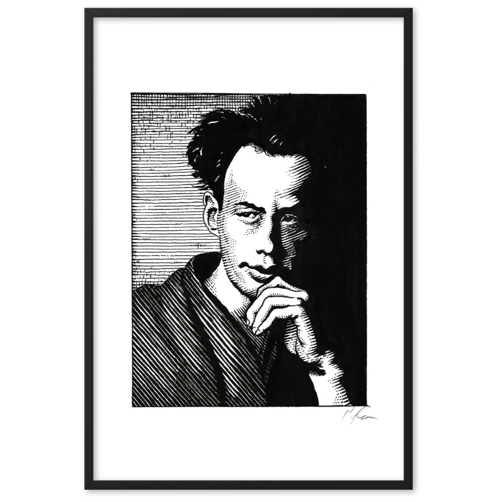 Póster con marco - Akutagawa Negro Pavel Illustrations
