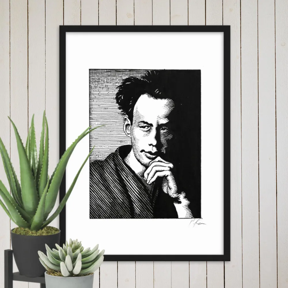 Póster con marco - Akutagawa Negro Pavel Illustrations