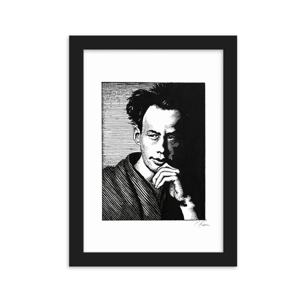 Póster con marco - Akutagawa Negro Pavel Illustrations