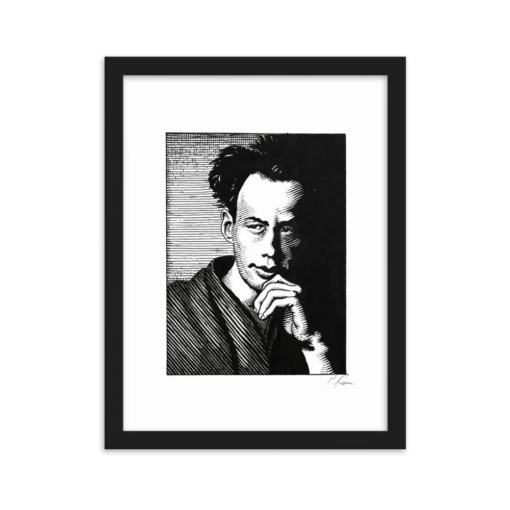 Póster con marco - Akutagawa Negro Pavel Illustrations