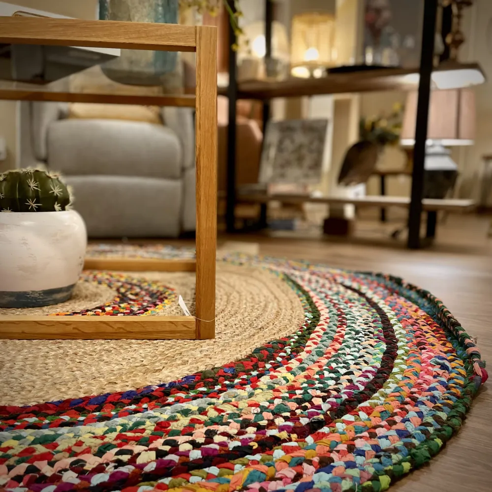 Alfombra algodón y yute 160x160 Petra Decora