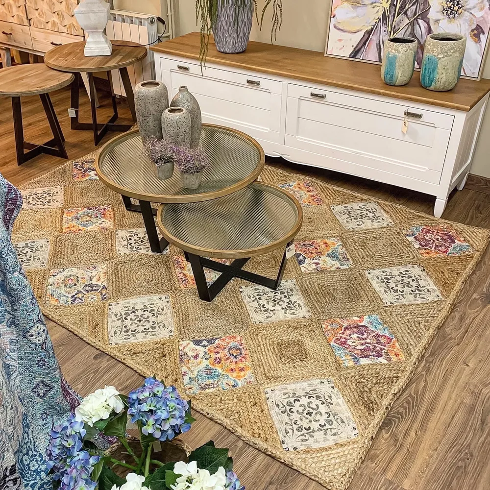 Alfombra yute patchwork Petra Decora
