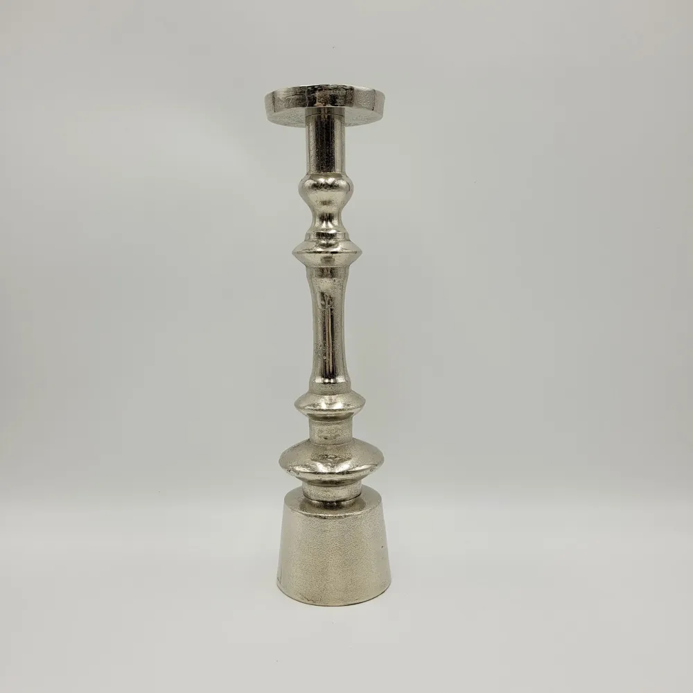 Candelabro plateado 9x37 cm Petra Decora