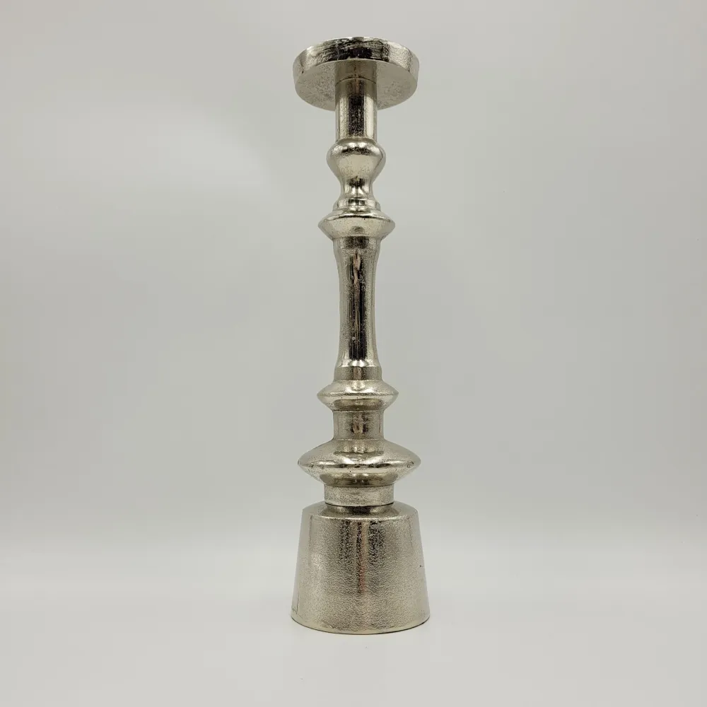 Candelabro plateado 9x37 cm Petra Decora