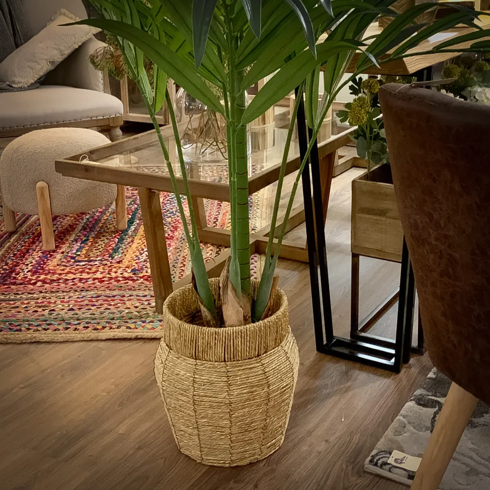 Cesta fibra y metal M Petra Decora
