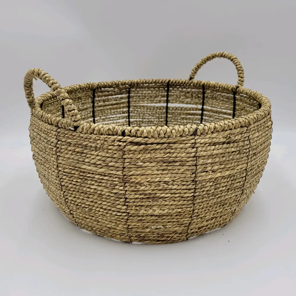 Cesta fibra y metal asa L Petra Decora