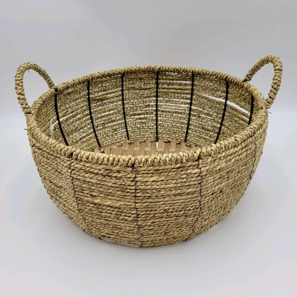 Cesta fibra y metal asa L Petra Decora