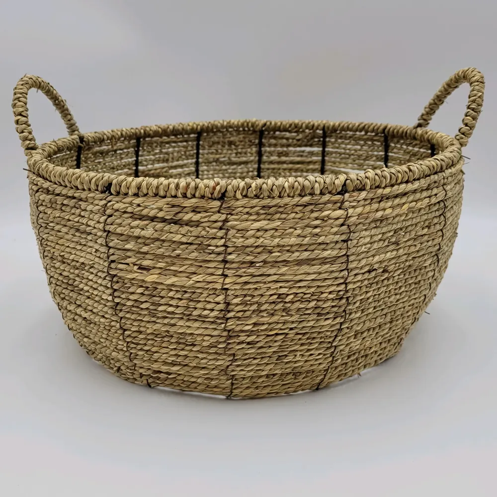 Cesta fibra y metal asa L Petra Decora
