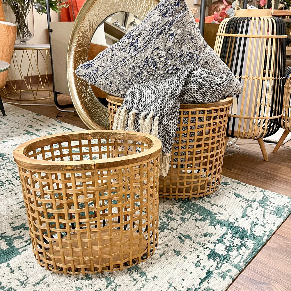 Cesta ratán natural pequeñ Petra Decora