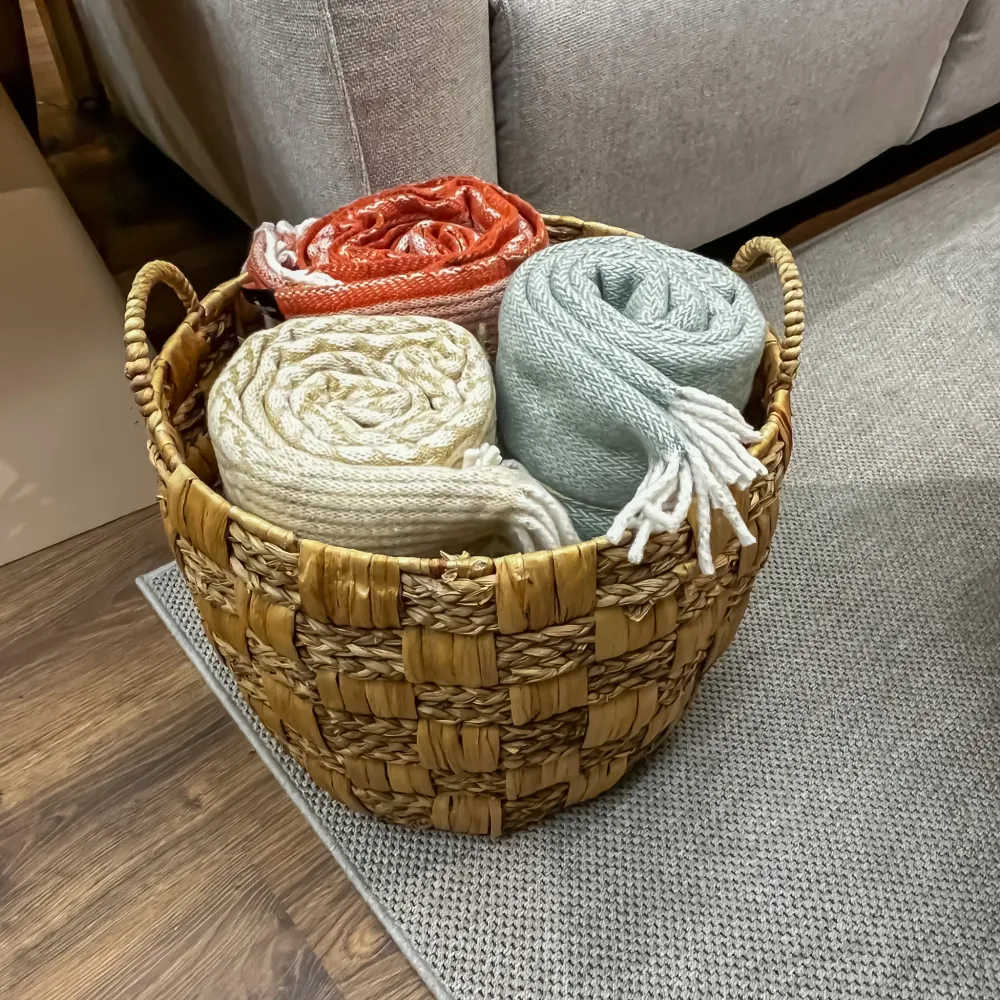Cesta redonda seagrass 43x43x39 cm Petra Decora