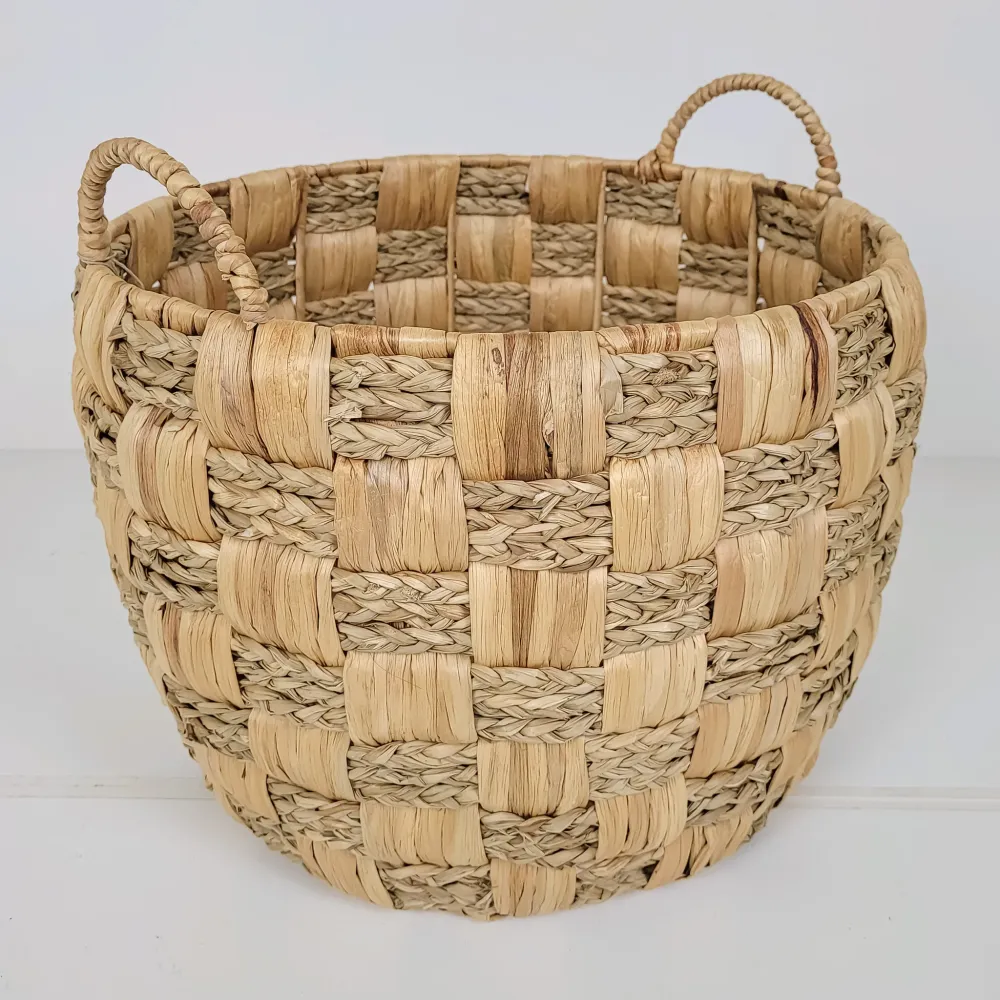 Cesta redonda seagrass 43x43x39 cm Petra Decora
