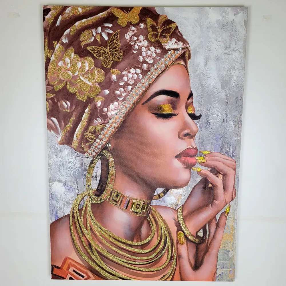 Cuadro Africana dorado 1 Petra Decora
