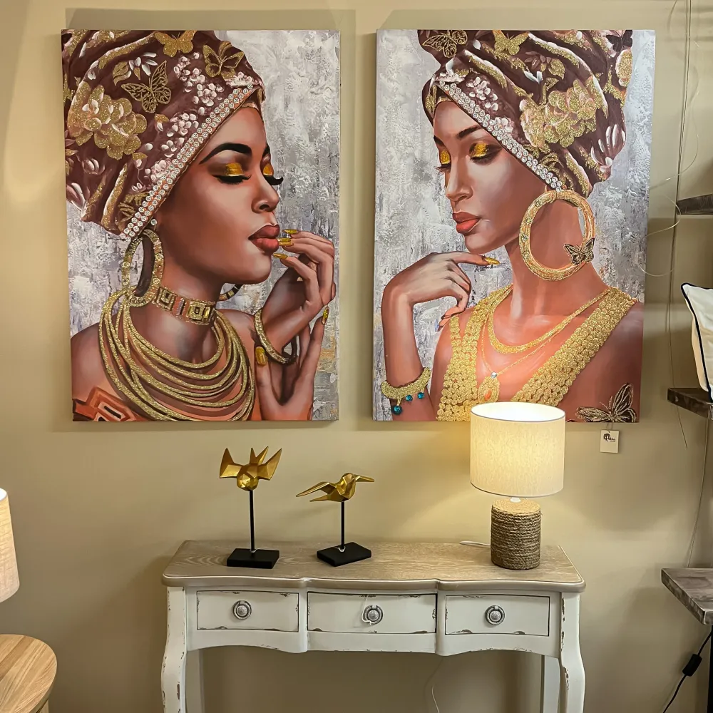 Cuadro Africana dorado 1 Petra Decora