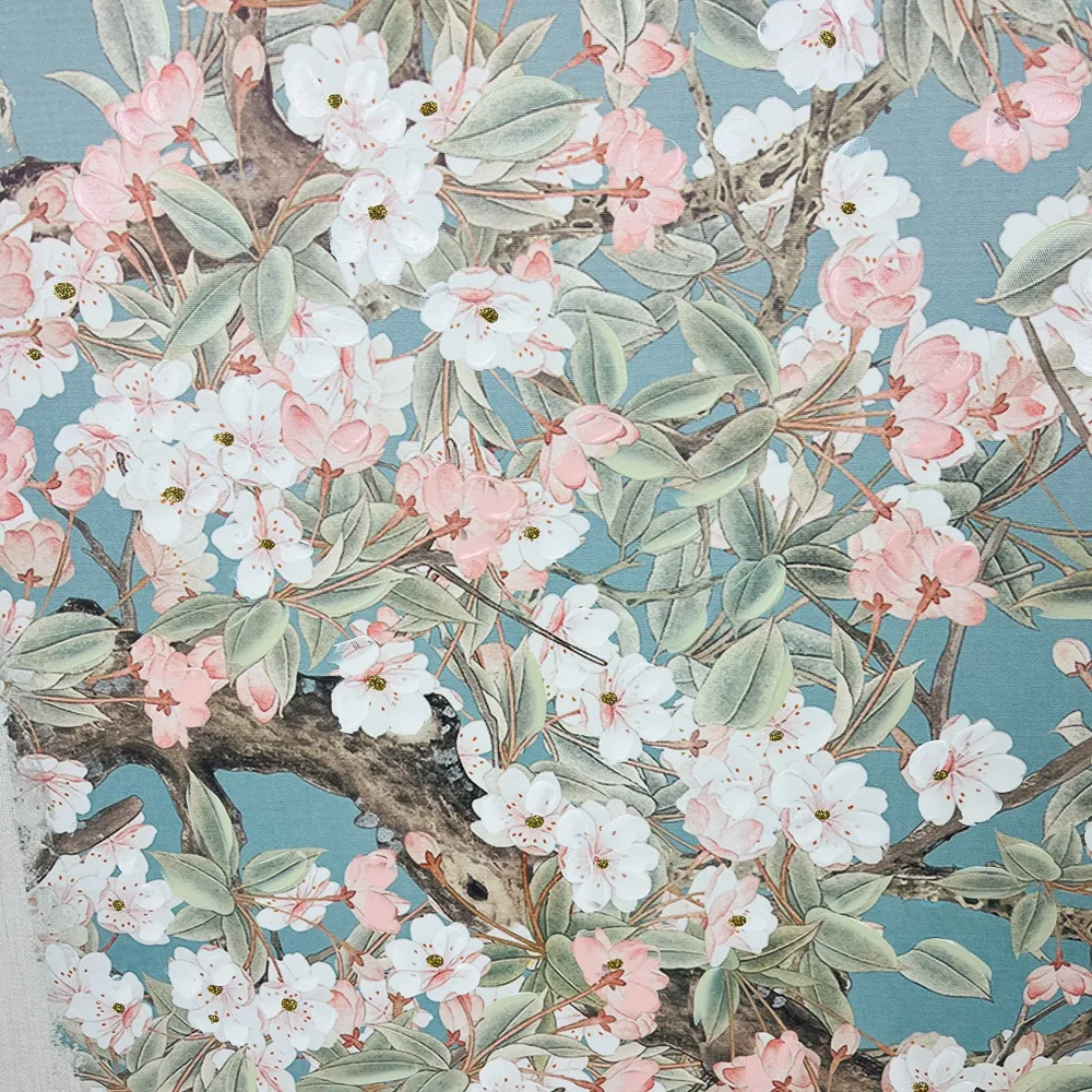 Cuadro almendro azul y rosa 80x4x120 cm Petra Decora
