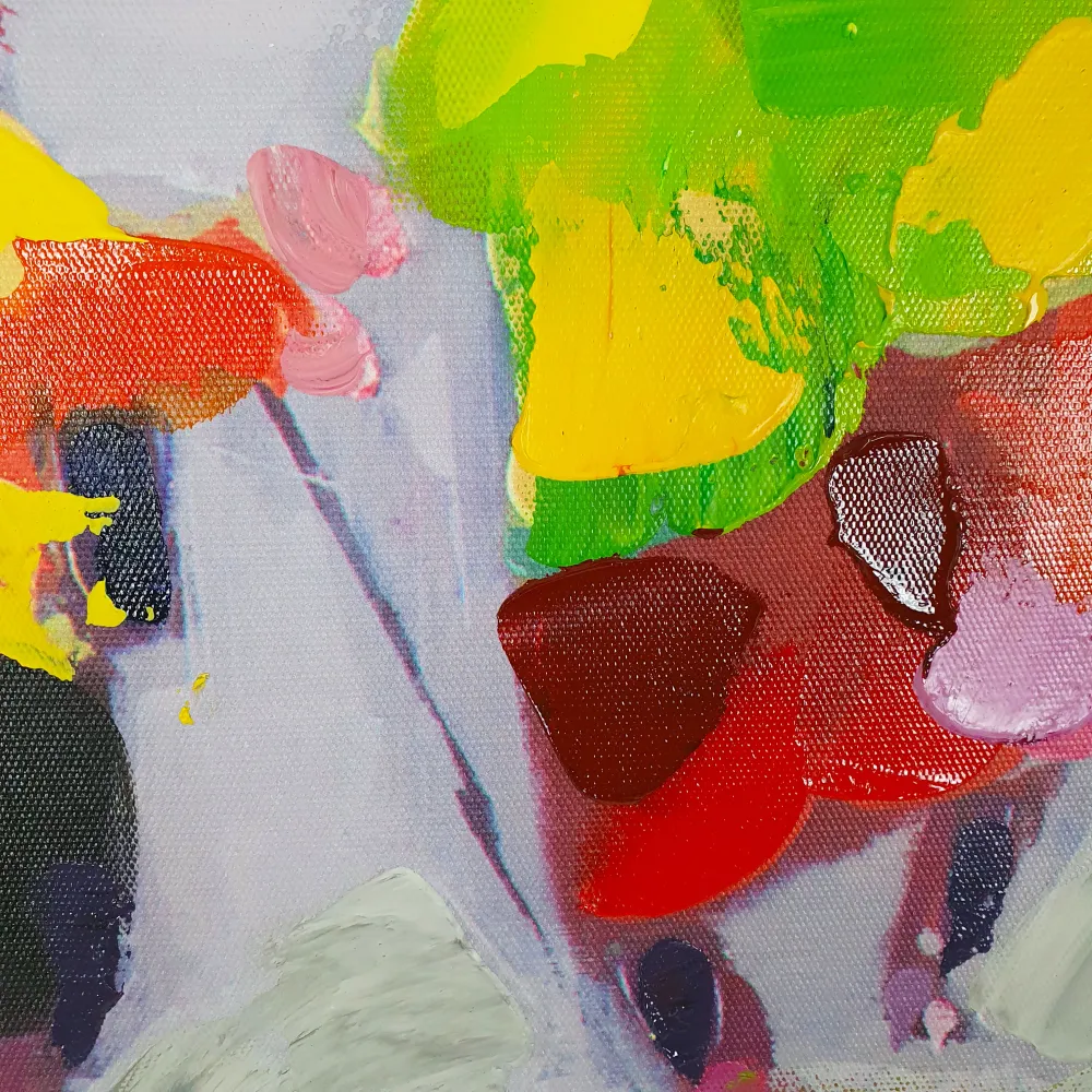 Cuadro óleo lluvia colores 60x60 cm Petra Decora