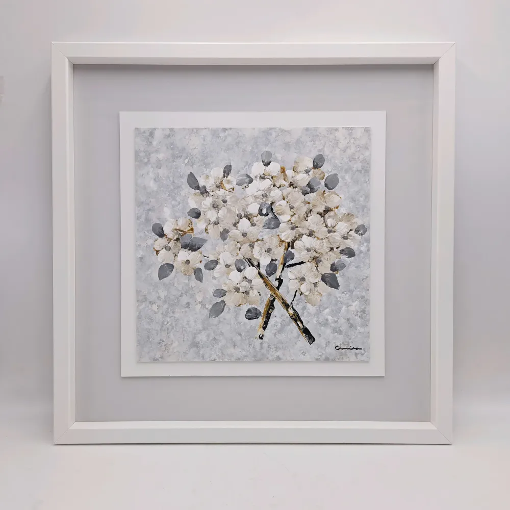 Cuadro oóeo flores 50x50 Petra Decora