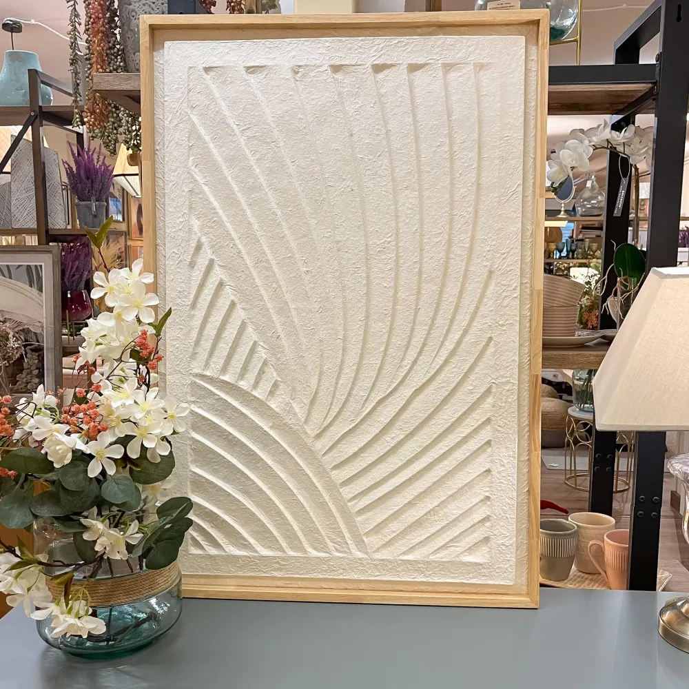 Cuadro textura curvas relieve 65x3x95 Petra Decora