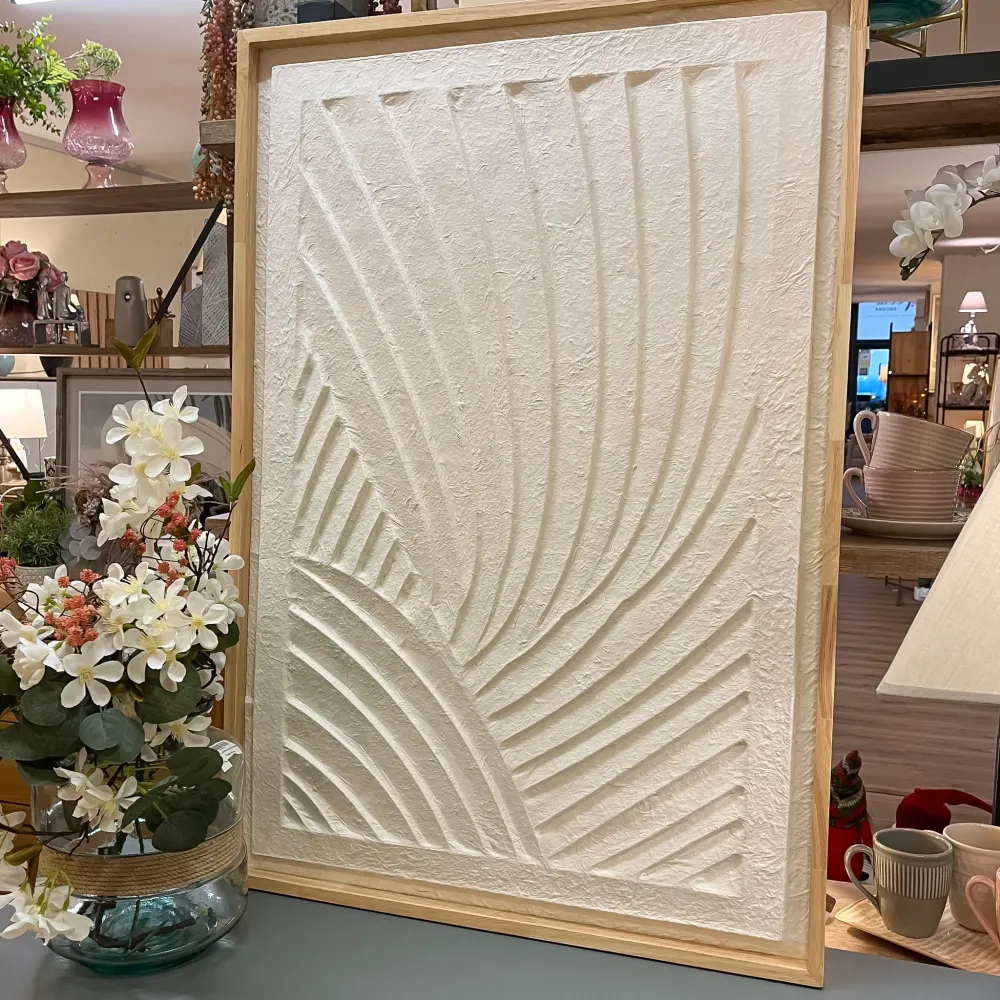 Cuadro textura curvas relieve 65x3x95 Petra Decora
