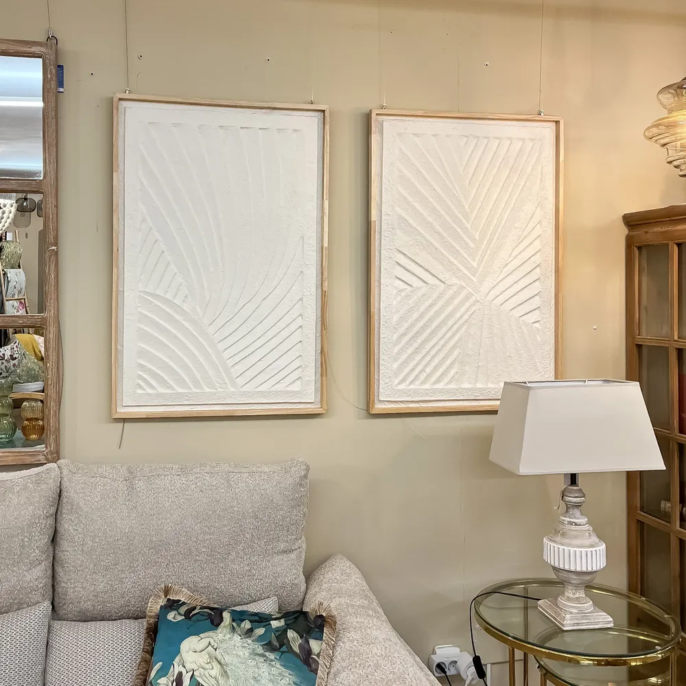 Cuadro textura curvas relieve 65x3x95 Petra Decora