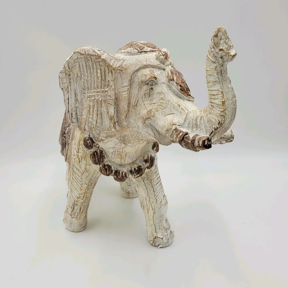 Elefante resina natural 36x15x25 cm Petra Decora