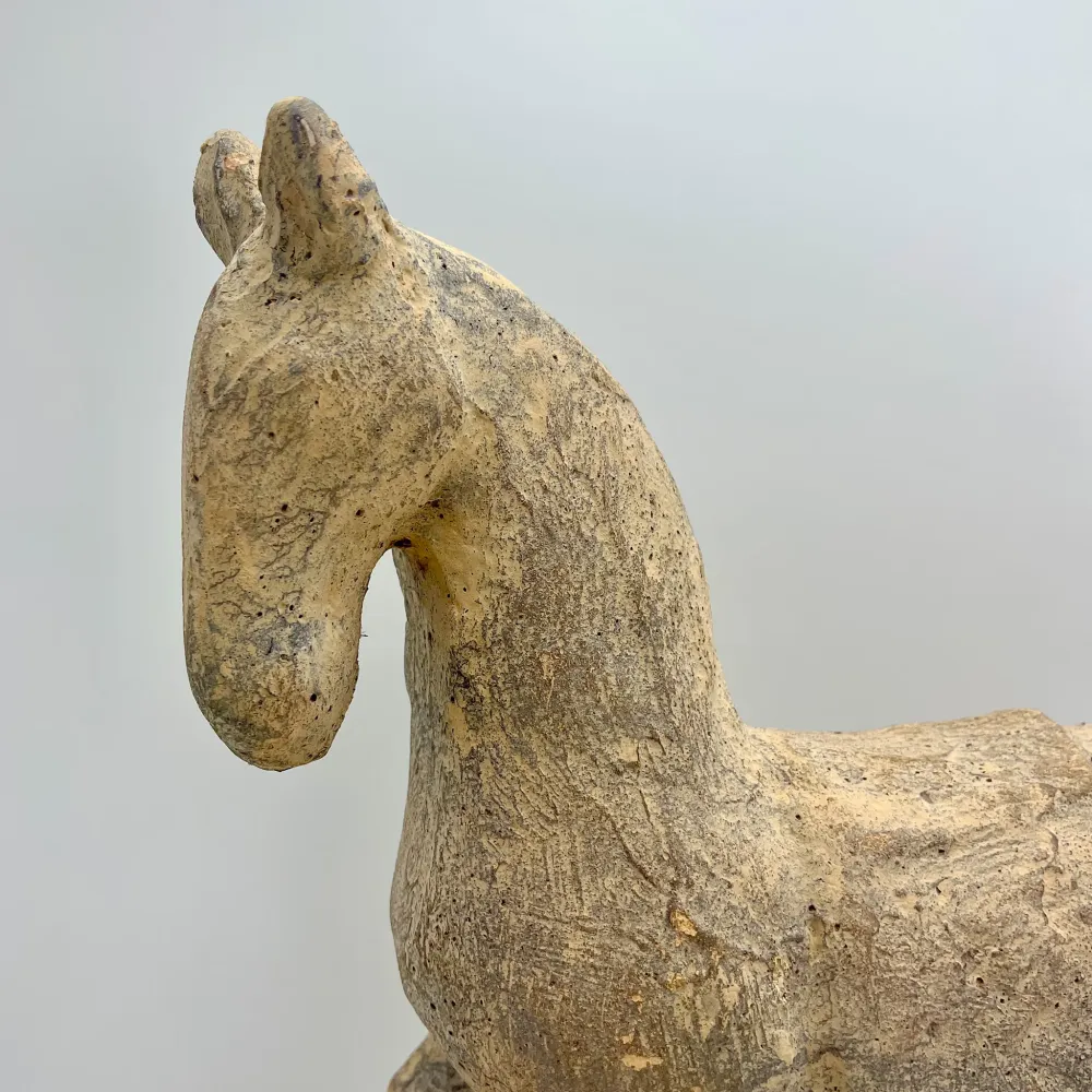 Figura caballo jerez color piedra 36x16x50 cm Petra Decora