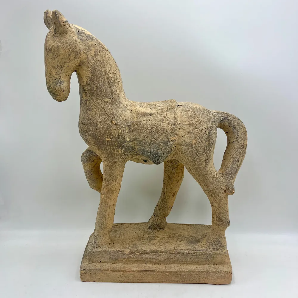 Figura caballo jerez color piedra 36x16x50 cm Petra Decora