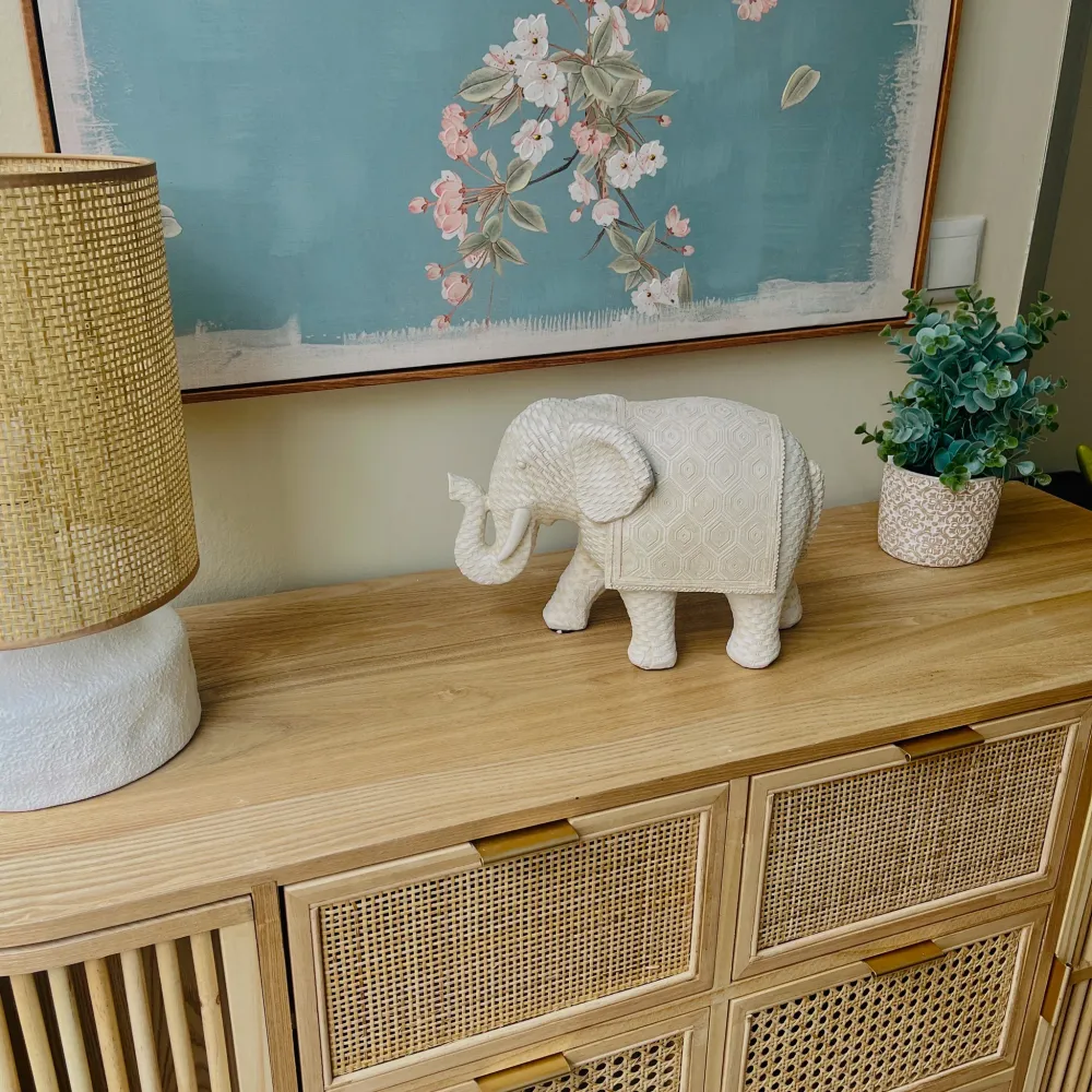 Figura elefante blanco Agra 30x12x20 cm Petra Decora