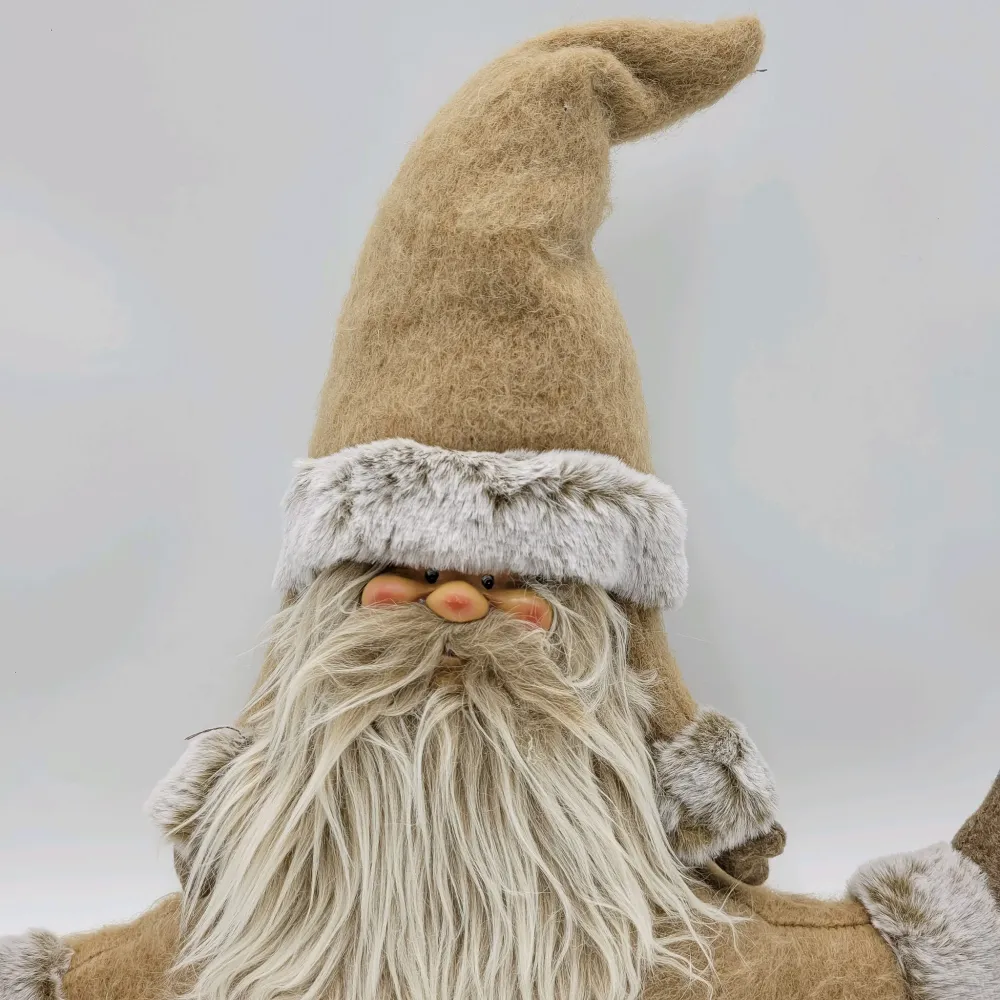 Figura Papa Noel beige tejido 40x11x38 Petra Decora