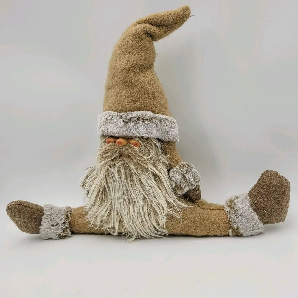 Figura Papa Noel beige tejido 40x11x38 Petra Decora