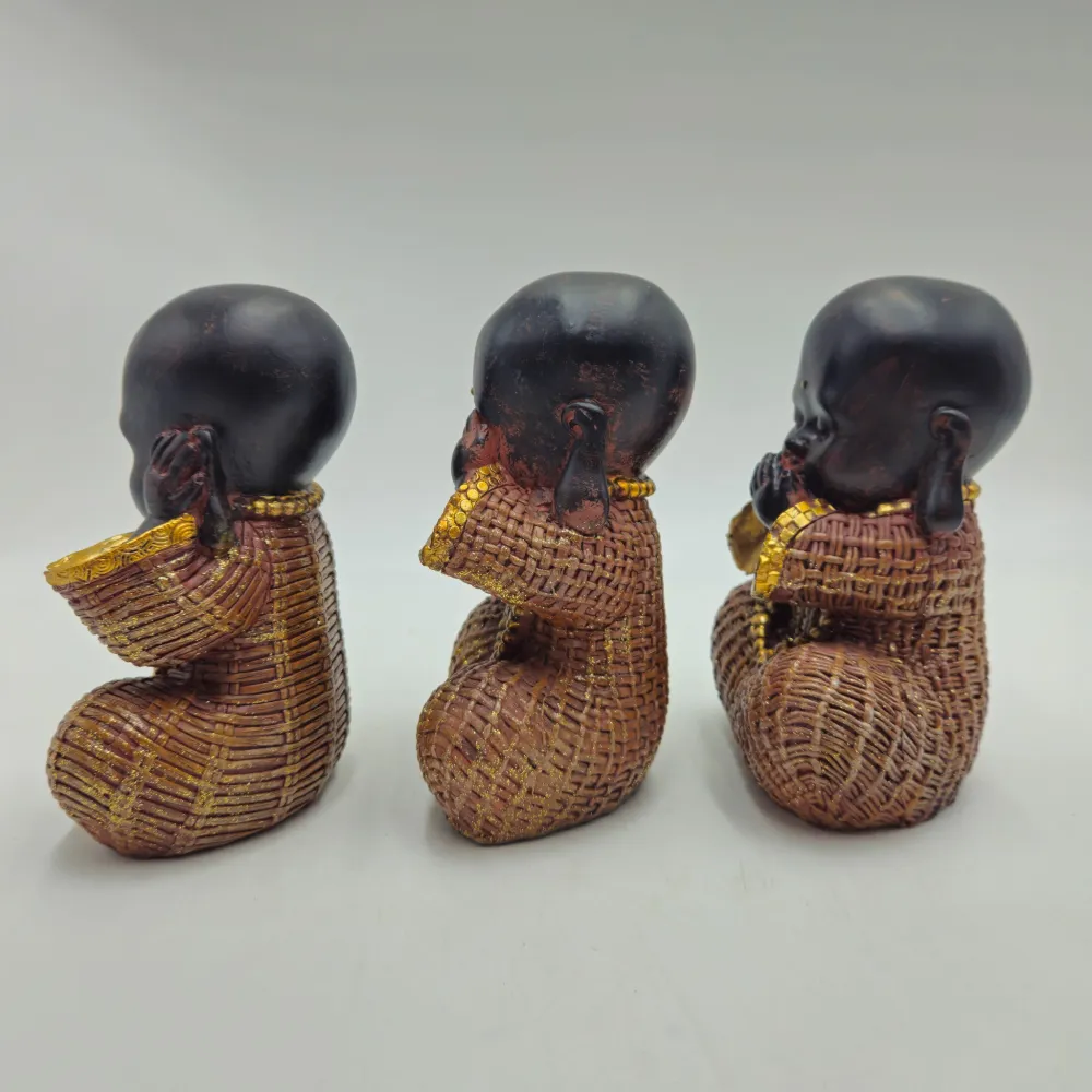 Figuras monjes budistas terracota 12x7,5x15,5 cm Petra Decora