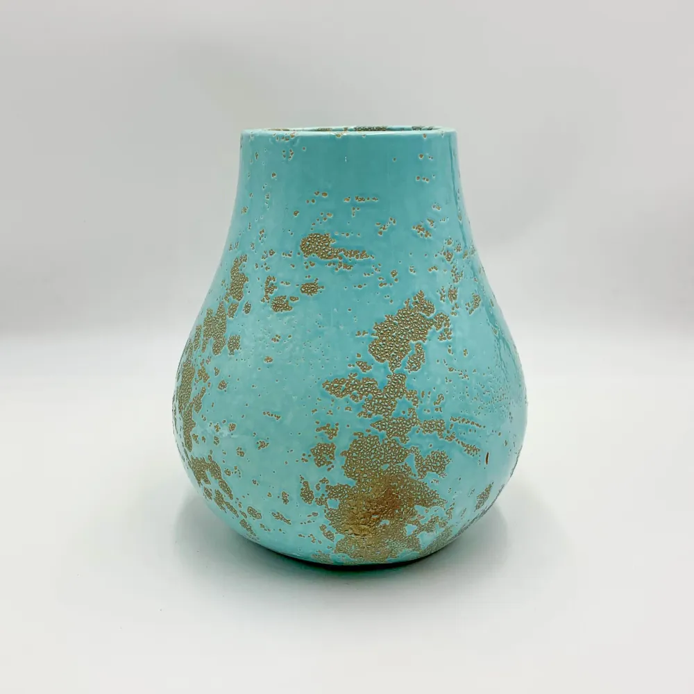 Florero rustic turquesa 24x31 cm Petra Decora