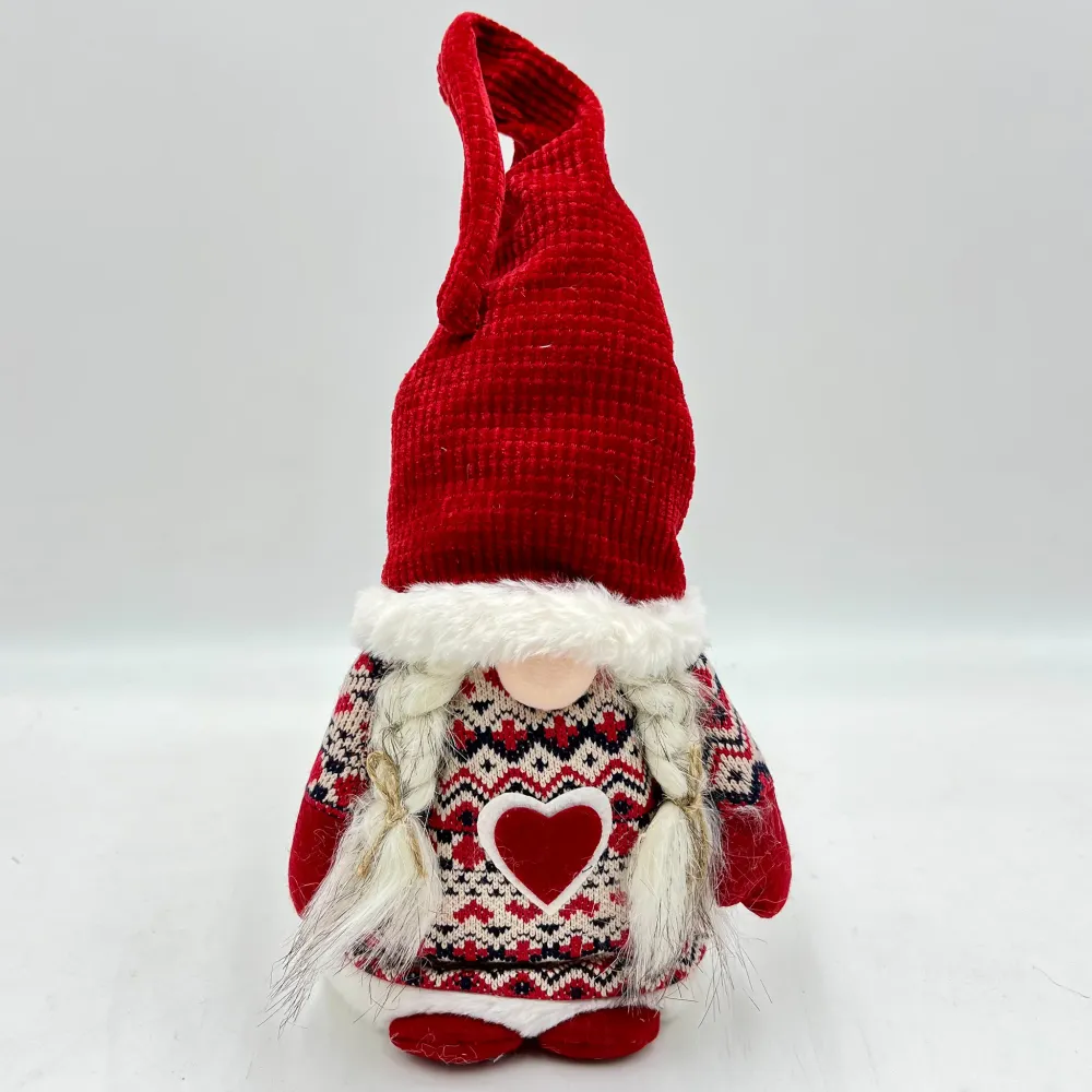 Gnomo navideño corazón 17x14x43 Petra Decora