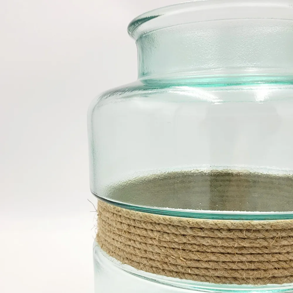 Jarrón aba cuerda transparente 25 cm Petra Decora