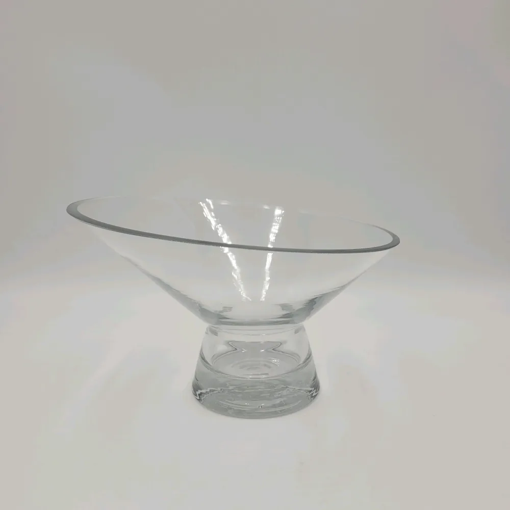 Jarrón cristal transparente 26x10x16 cm Petra Decora