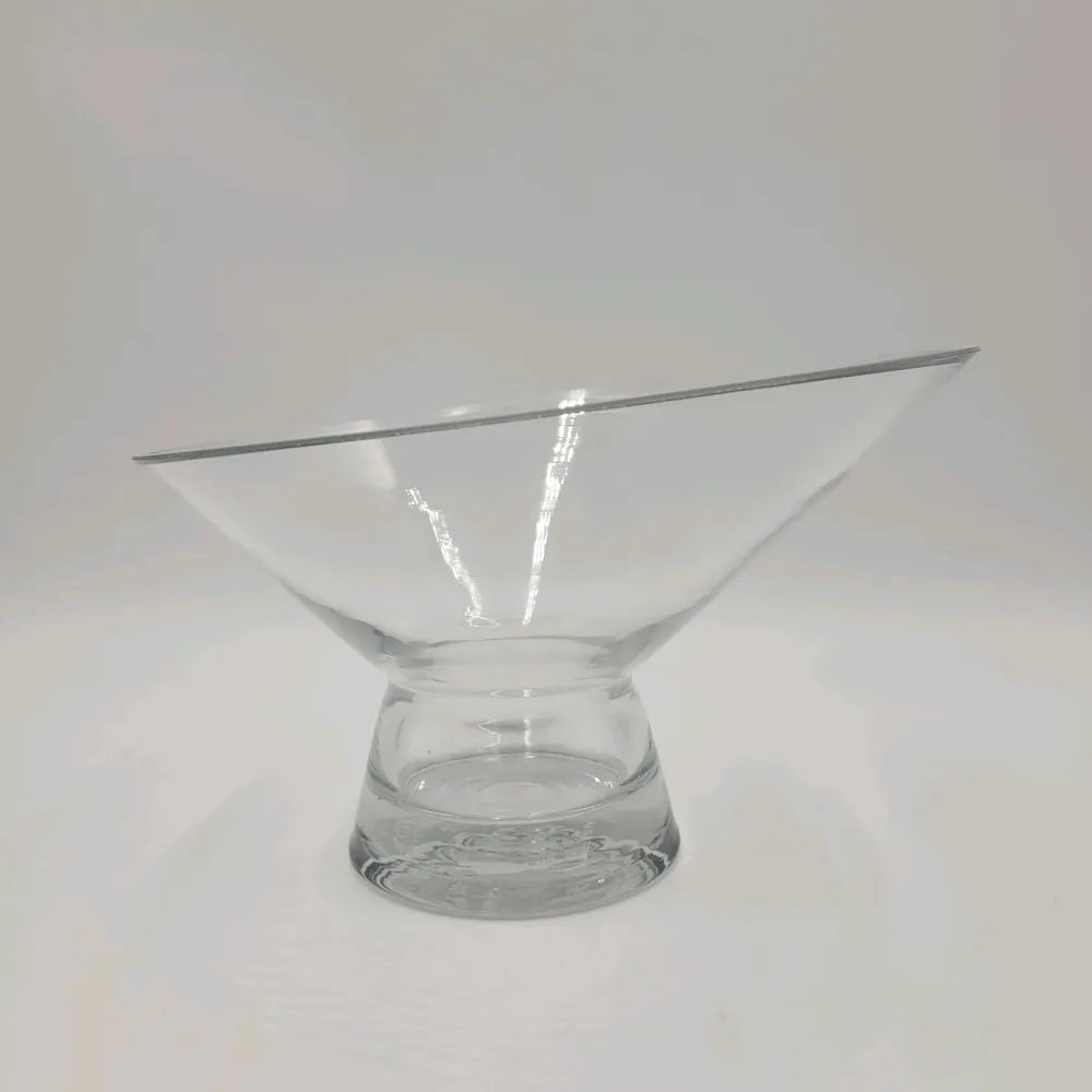 Jarrón cristal transparente 26x10x16 cm Petra Decora