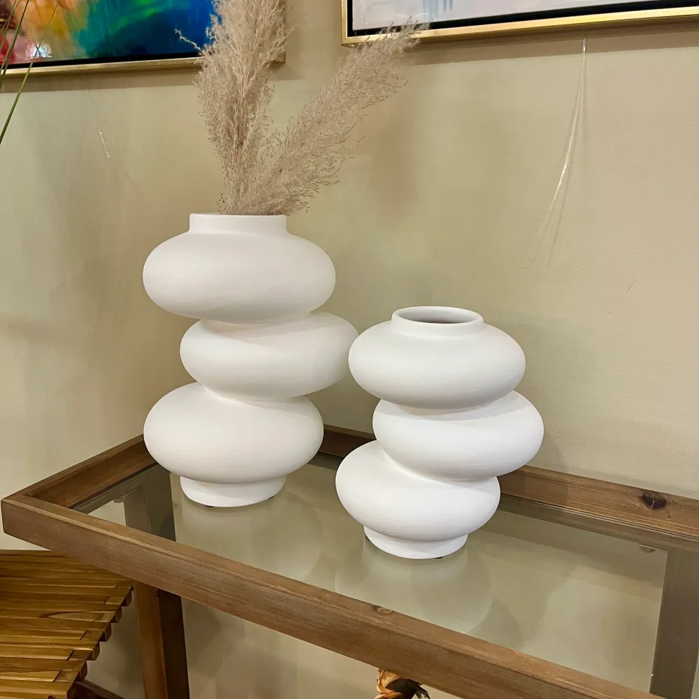 Jarrón Fillip blanco 17x15x21cm Petra Decora