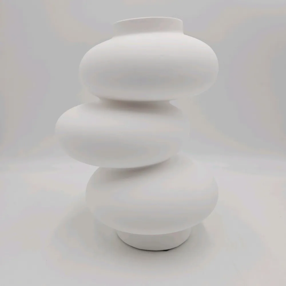 Jarrón Fillip blanco 21x10x29cm Petra Decora