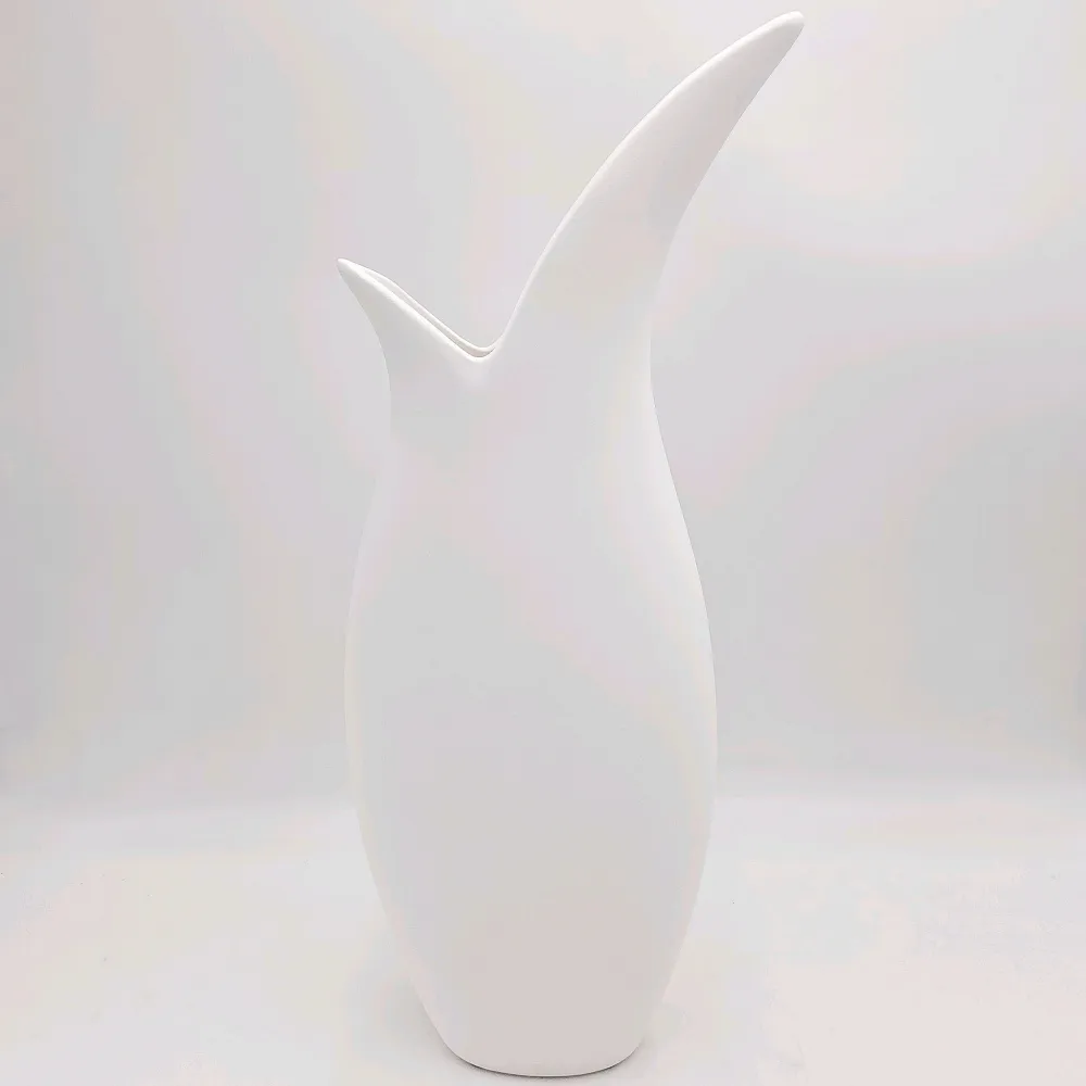Jarrón Melissa blanco 20x9x48 Petra Decora