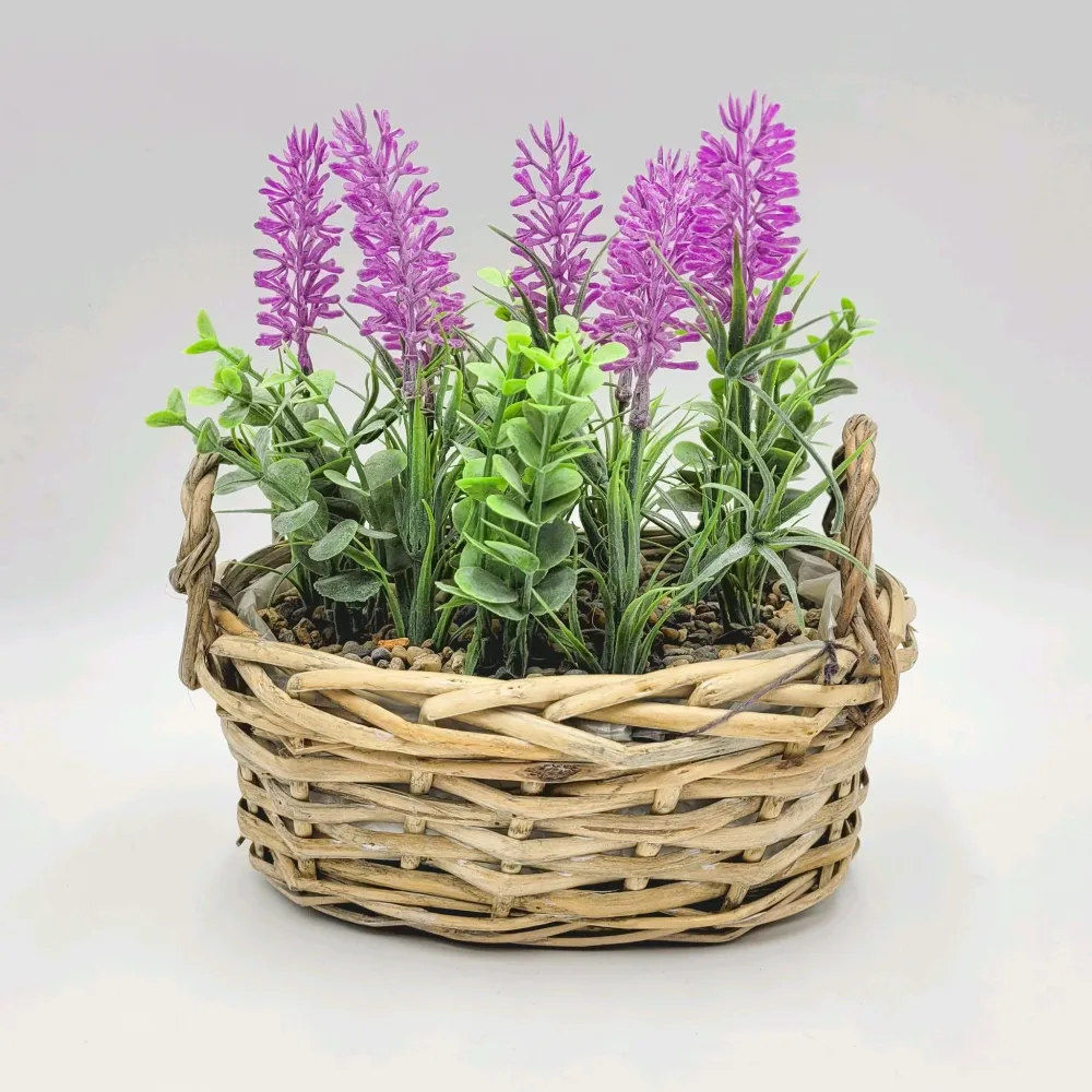 Planta mimbre lavanda 19x12x22 cm Petra Decora