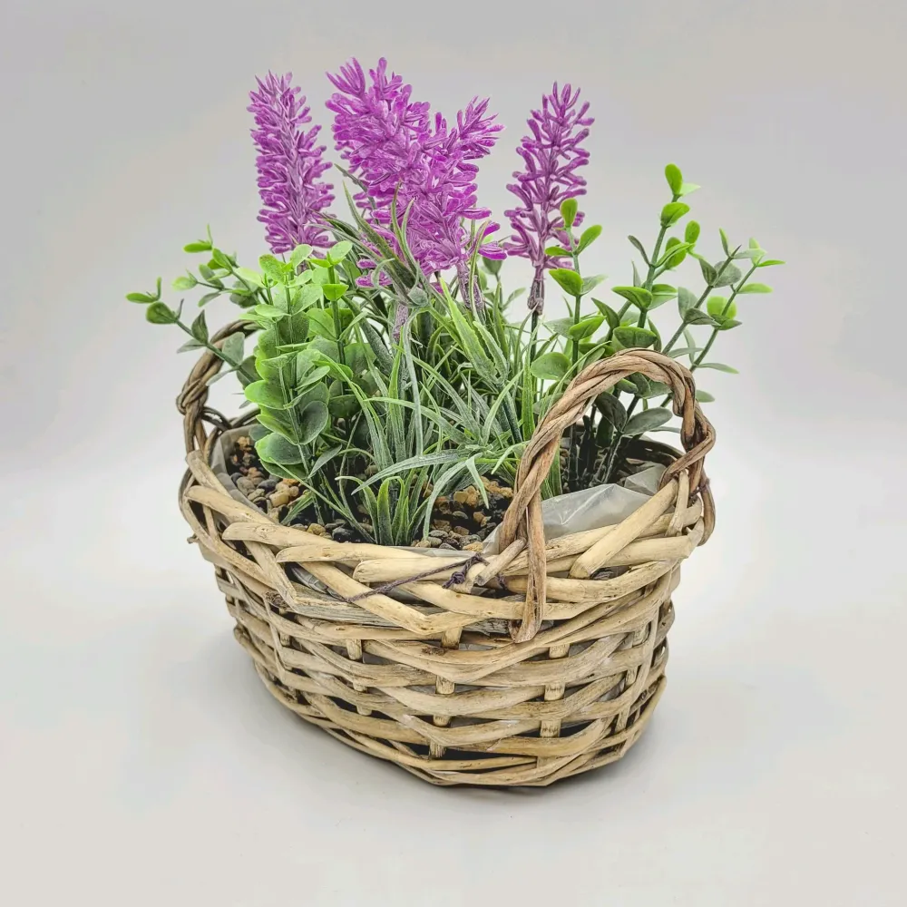 Planta mimbre lavanda 19x12x22 cm Petra Decora