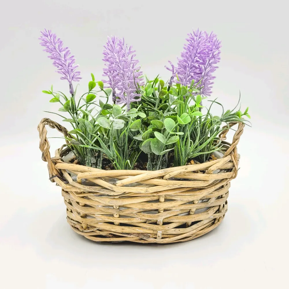 Planta mimbre lavanda 19x12x22 cm Petra Decora