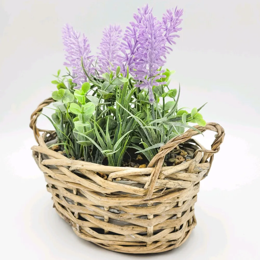 Planta mimbre lavanda 19x12x22 cm Petra Decora