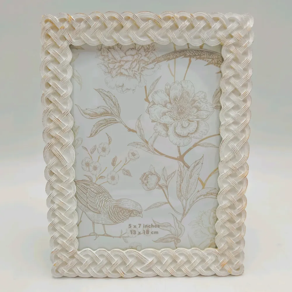 Portafotos resina blanco 13x18 Petra Decora